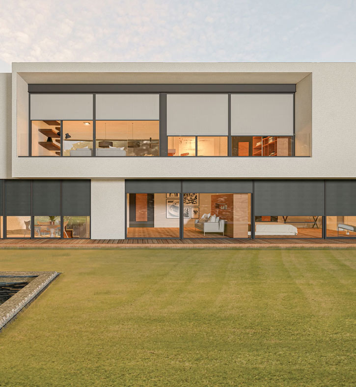 Raffstore für die ganze Fassade